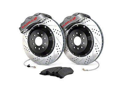 Baer Pro+ Front 4-Lug Big Brake Kit with 13-Inch Rotors; Silver Calipers (79-93 Mustang)