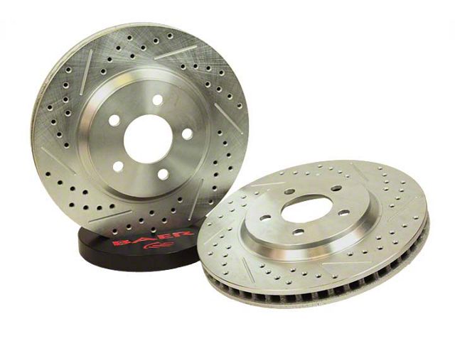 Baer Sport Drilled and Slotted Rotors; Front Pair (79-81 Mustang GHIA; 1981 Mustang Cobra)