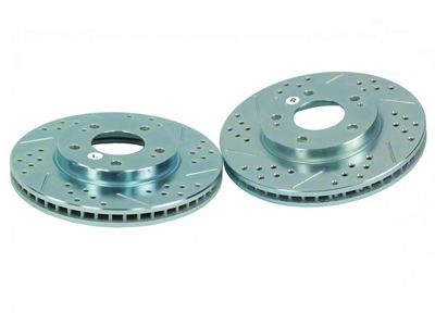 Baer Claw Performance Drilled and Slotted Rotors; Rear Pair (84-86 Mustang SVO)