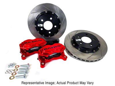 Baer SS4+ 2.0 Deep Stage Drag Race Front Big Brake Kit; Clear Calipers (15-23 Mustang GT, EcoBoost, V6)