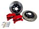 Baer SS4+ 2.0 Deep Stage Drag Race Rear Big Brake Kit; Fire Red Calipers (15-23 Mustang GT, EcoBoost, V6)