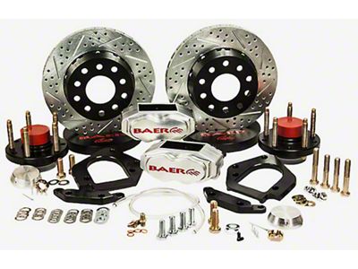 Baer SS4+ Deep Stage Drag Race Front 4-Lug Big Brake Kit; Clear Calipers (79-93 Mustang)