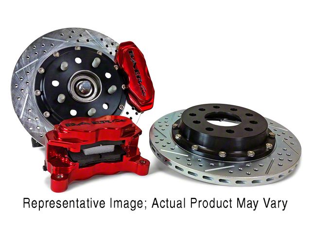 Baer SS4+ Deep Stage Drag Race Front Big Brake Kit; Clear Calipers (15-23 Mustang GT, EcoBoost, V6)