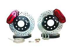 Baer SS4+ Deep Stage Drag Race Front Big Brake Kit with 11-Inch Rotors; Fire Red Calipers (05-14 Mustang)