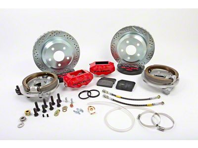 Baer SS4 Rear Big Brake Kit; Red Calipers (94-04 Mustang, Excluding 99-04 Cobra)