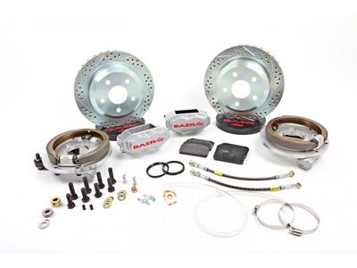 Baer SS4 Rear Big Brake Kit; Silver Calipers (94-04 Mustang, Excluding 99-04 Cobra)