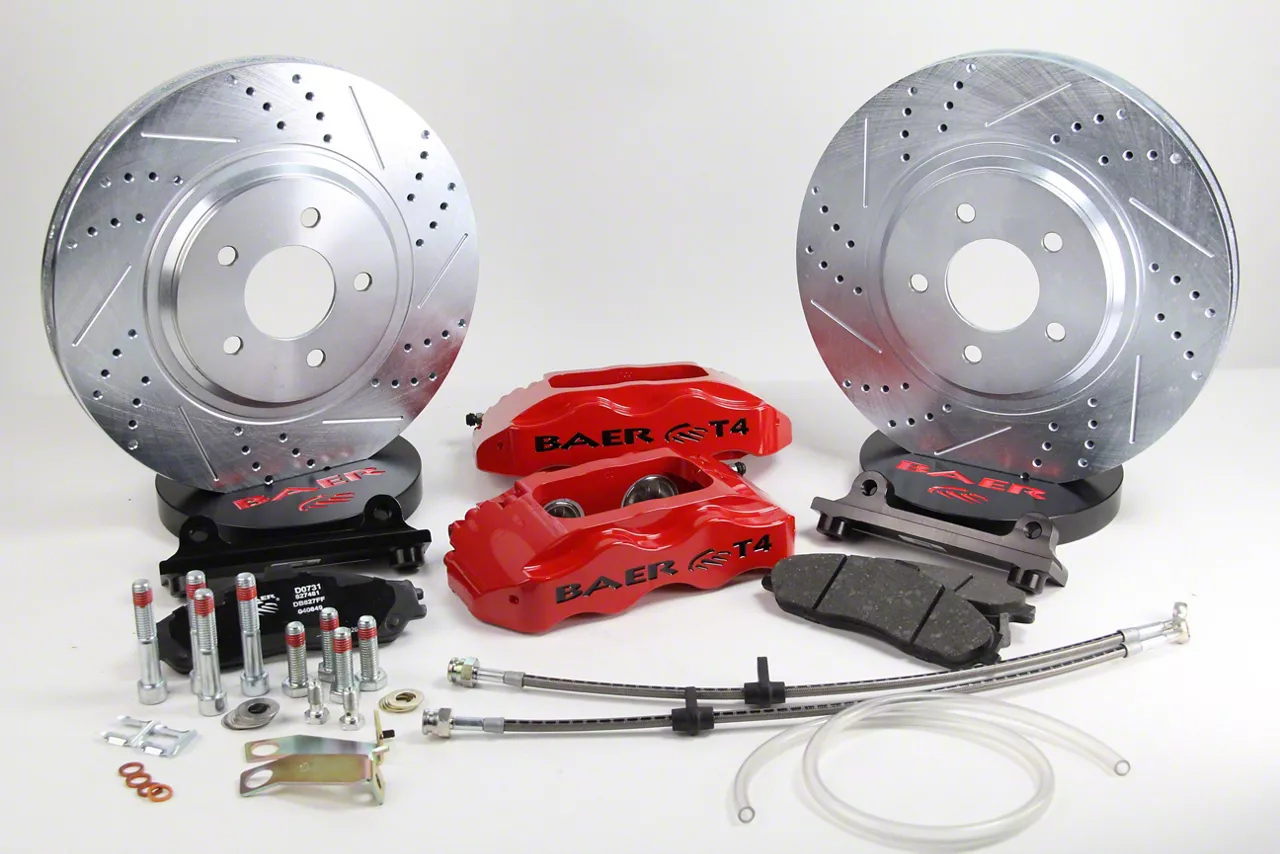 Baer Mustang Track4 Front Big Brake Kit with 13-Inch Rotors; Comp ...