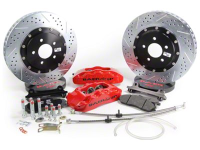 Baer Pro+ Front Big Brake Kit with 14-Inch Rotors; Red Calipers (05-14 Mustang)