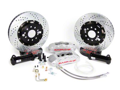 Baer Pro+ Front Big Brake Kit with 14-Inch Rotors; Silver Calipers (05-14 Mustang)