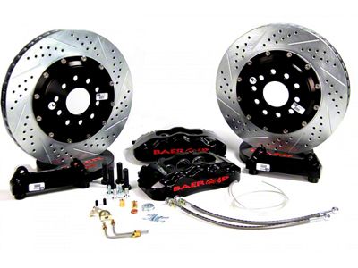 Baer Pro+ Front Big Brake Kit with 14-Inch Rotors; Black Calipers (09-11 Challenger R/T, SE)