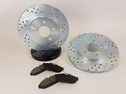 Baer Sport Drilled and Slotted Brake Rotor and Pad Kit; Rear (05-10 Mustang GT)