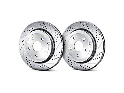 Baer Sport Drilled and Slotted Rotors; Rear Pair (93-97 Camaro)