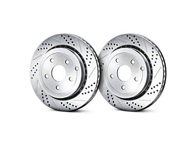 Baer Sport Drilled and Slotted Rotors; Rear Pair (98-02 Camaro)