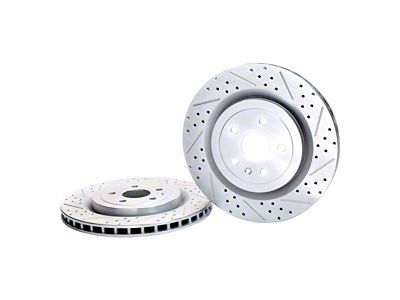 Baer Claw Performance Drilled and Slotted Rotors; Rear Pair (10-15 Camaro SS)