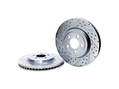 Baer Claw Performance Drilled and Slotted Rotors; Front Pair (09-23 Challenger GT, R/T, Rallye Redline, SXT & T/A w/ Dual Piston Front Calipers; 2011 Challenger SE w/ Dual Piston Front Calipers)