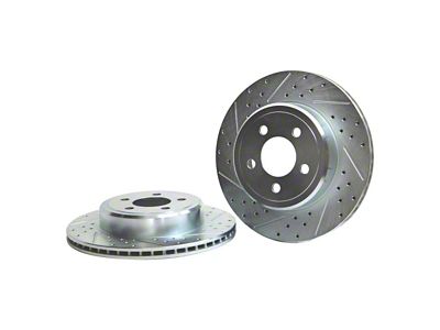 Baer Claw Performance Drilled and Slotted Rotors; Rear Pair (06-14 Charger Pursuit; 06-23 Charger AWD SE, AWD SXT, Daytona, Daytona R/T, GT & R/T w/ Dual Piston Front Calipers; 11-13 5.7L HEMI Charger SE)