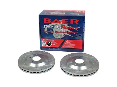 Baer Claw Performance Drilled and Slotted Rotors; Front Pair (97-04 Corvette C5)