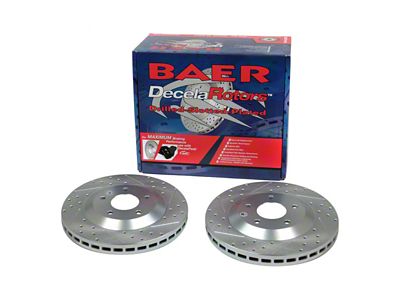 Baer Sport Drilled and Slotted Rotors; Front Pair (97-04 Corvette C5)
