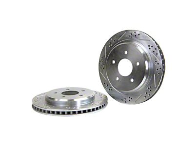 Baer Claw Performance Drilled and Slotted Rotors; Rear Pair (97-04 Corvette C5; 05-13 Corvette C6 Base w/ Standard Brake Package)