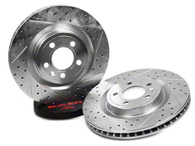 Baer Sport Drilled and Slotted Rotors; Rear Pair (94-04 Mustang Cobra, Bullitt, Mach 1)