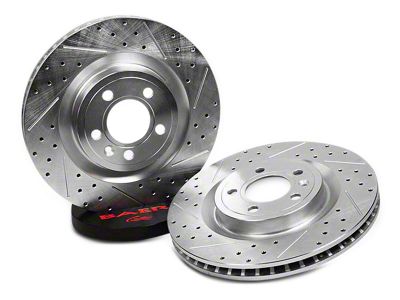 Baer Claw Performance Drilled and Slotted Rotors; Front Pair (94-04 Mustang GT, V6)