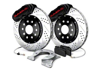 Baer SS4+ Rear 4-Lug Big Brake Kit; Black Calipers (79-93 Mustang)