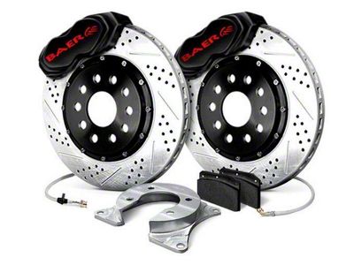 Baer SS4+ Rear 5-Lug Big Brake Kit with 13-Inch Rotors; Black Calipers (79-93 Mustang)