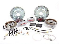 Baer SS4 Rear 5-Lug Big Brake Kit with 12-Inch Rotors; Silver Calipers (79-93 Mustang)