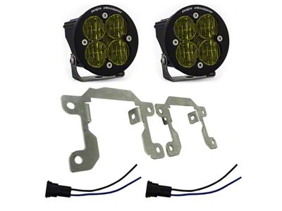 Baja Designs Squadron-R SAE LED Fog Light Pocket Kit; Amber (15-17 Mustang GT, EcoBoost, V6)