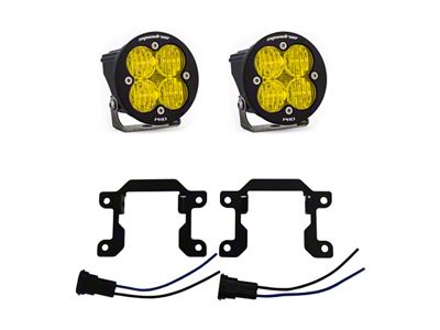 Baja Designs Squadron-R Pro LED Fog Light Pocket Kit; Amber (15-17 Mustang GT, EcoBoost, V6)