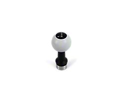 Barton Automatic Shift Knob with Black Adapter and Shift Pattern Engraving; Black Cap; White Ball (15-23 Challenger)
