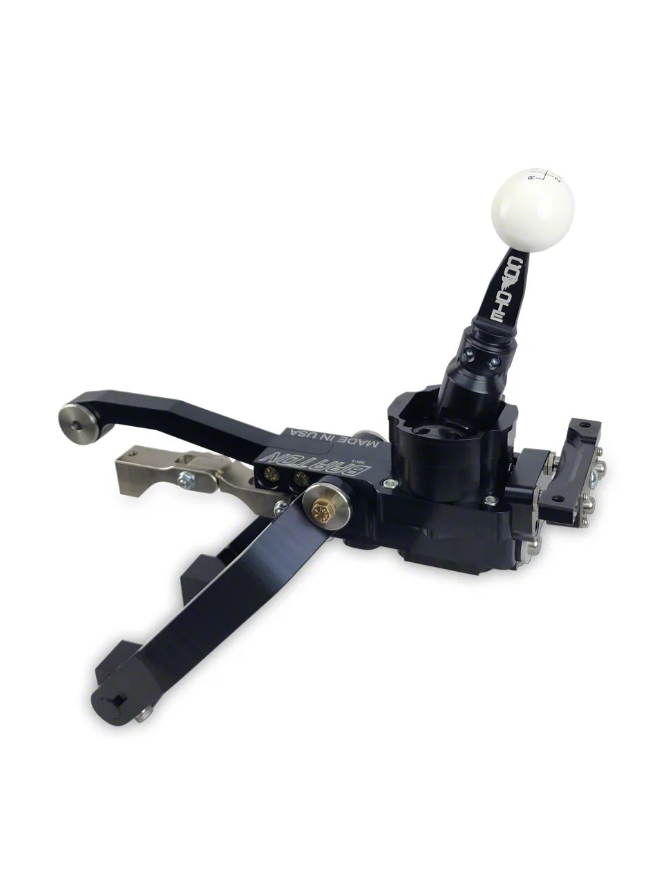 Barton Mustang Hybrid 3 Short Throw Shifter with Black Coyote Engraved