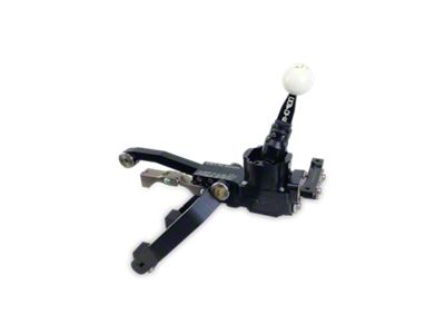 Barton Hybrid 3 Short Throw Shifter with Black Coyote Engraved Flat-Stick and White Shift Knob; MT-82 (11-14 Mustang GT; 12-13 Mustang BOSS 302)