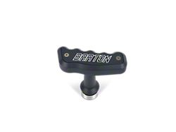 Barton Automatic T-Handle with Black Adapter, Black Inlays and Barton Engraving; Black (15-25 Mustang GT, EcoBoost, V6)
