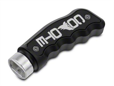 Barton Automatic Pistol Grip Shifter Handle with Coyote Logo; Black (15-25 Mustang, Excluding GT350 & GT500)