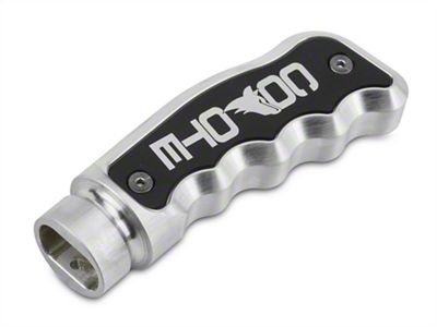 Barton Automatic Pistol Grip Shifter Handle with Coyote Logo; Brushed (15-25 Mustang, Excluding GT350 & GT500)