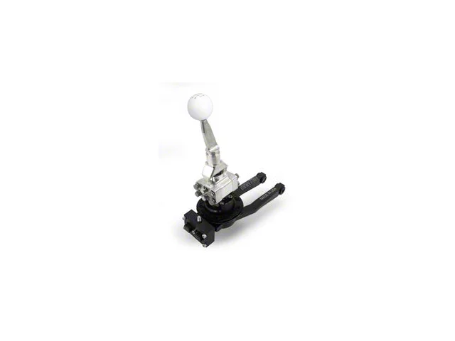 Barton Short Throw Shifter with Brushed Aluminum Stick and White Shift Knob; TR-6060 (09-23 V8 HEMI Challenger)