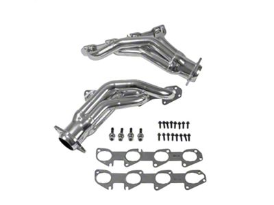 BBK 1-7/8-Inch Tuned Length Shorty Headers; Polished Silver Ceramic (08-10 6.1L HEMI Challenger)