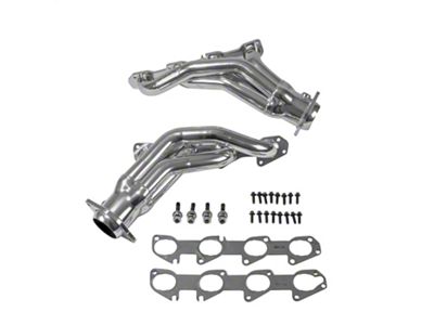 BBK 1-7/8-Inch Tuned Length Shorty Headers; Polished Silver Ceramic (11-23 6.4L HEMI Challenger)