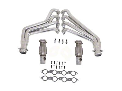 BBK 1-3/4-Inch Long Tube Headers; Polished Silver Ceramic (10-15 Camaro SS)