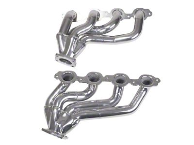 BBK 1-3/4-Inch Shorty Headers; Polished Silver Ceramic (16-24 Camaro SS)