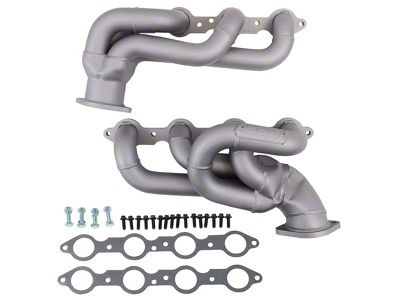 BBK 1-3/4-Inch Shorty Headers; Titanium Ceramic (10-15 Camaro SS)