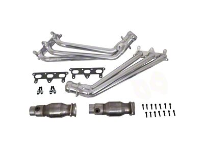 BBK 1-5/8-Inch Long Tube Headers; Polished Silver Ceramic (10-11 V6 Camaro)