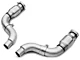 BBK 3-Inch Long Tube Header Adapter Mid Pipe; Catted (15-23 Mustang GT)