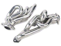 BBK 1-5/8-Inch Equal Length Shorty Headers; Polished Silver Ceramic (86-93 5.0L Mustang)