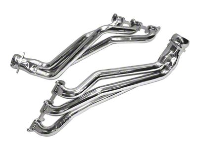 BBK 1-3/4-Inch Long Tube Headers; Polished Silver Ceramic (11-17 Mustang V6)