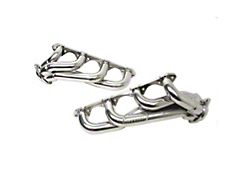 BBK 1-5/8-Inch Unequal Length Shorty Headers; Polished Silver Ceramic (86-93 5.0L Mustang)