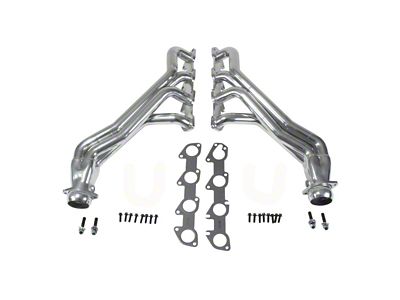 BBK 1-3/4-Inch Long Tube Headers; Polished Silver Ceramic (06-08 5.7L HEMI RWD Charger)