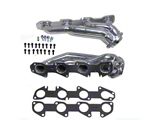BBK 1-3/4-Inch Tuned Length Shorty Headers; Polished Silver Ceramic (09-23 5.7L HEMI Charger)