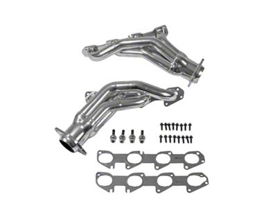 BBK 1-7/8-Inch Tuned Length Shorty Headers; Polished Silver Ceramic (06-10 6.1L HEMI Charger)
